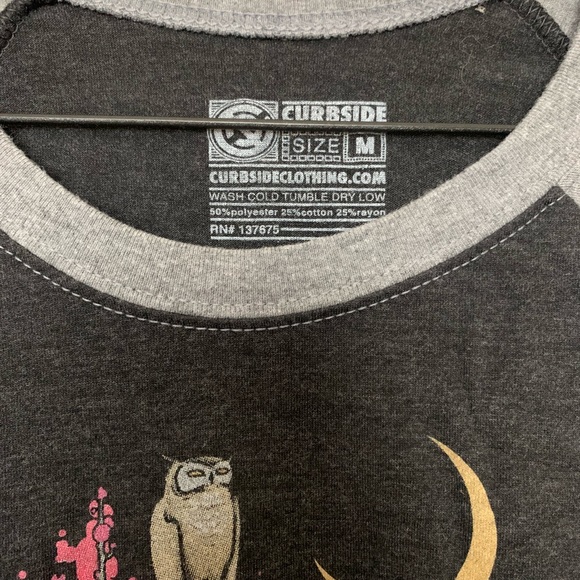 Curbside clothing night owls 3/4 sleeve raglan - Picture 4 of 5